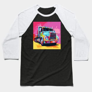 A Graphic Pop Art Drawing of a big American truck Baseball T-Shirt